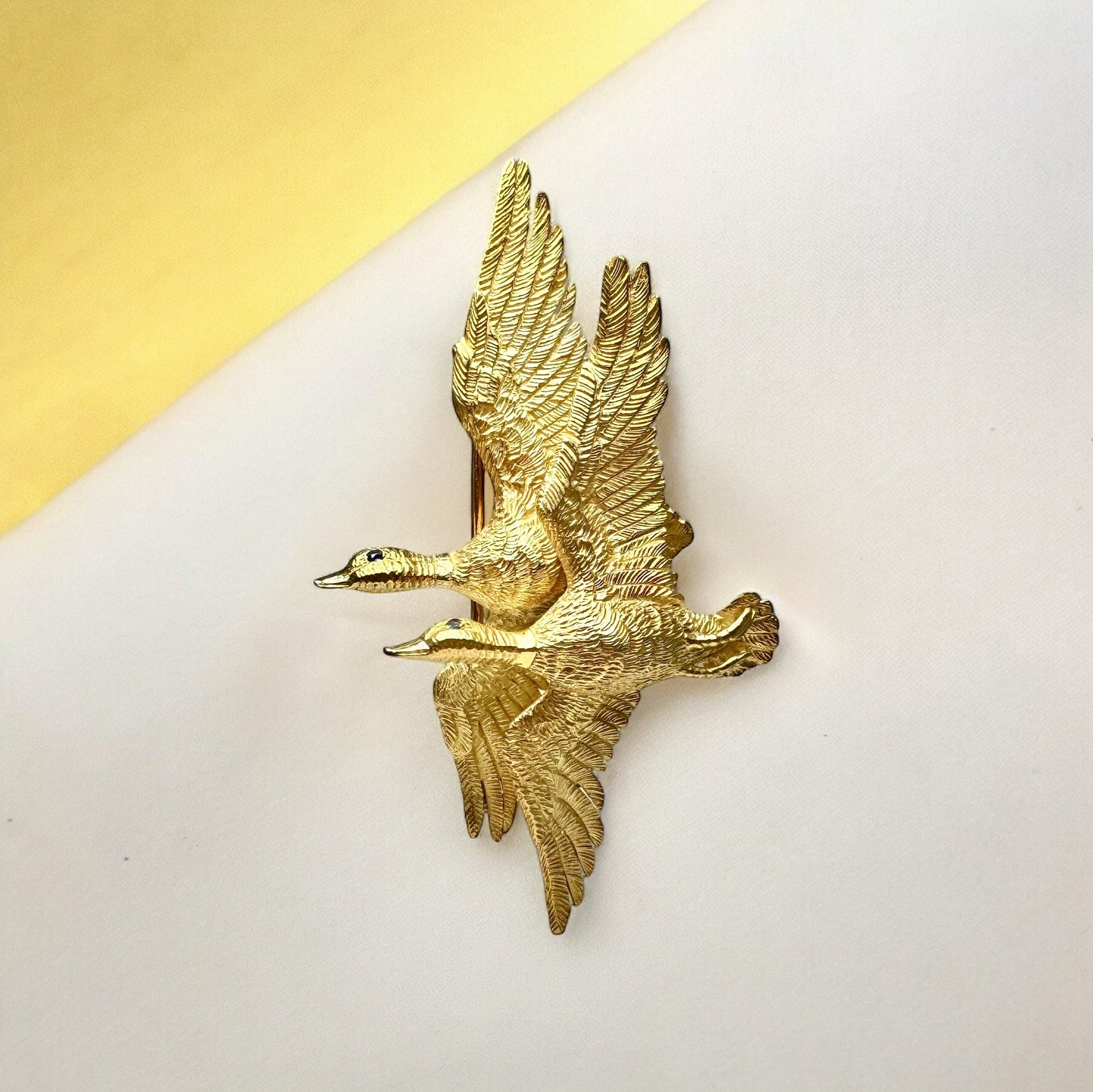 HERMÈS par GEORGES LENFANT Broche « Canards »