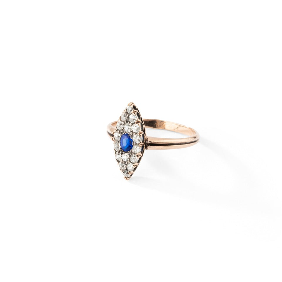 Bague marquise. Travail Russe, vers 1900