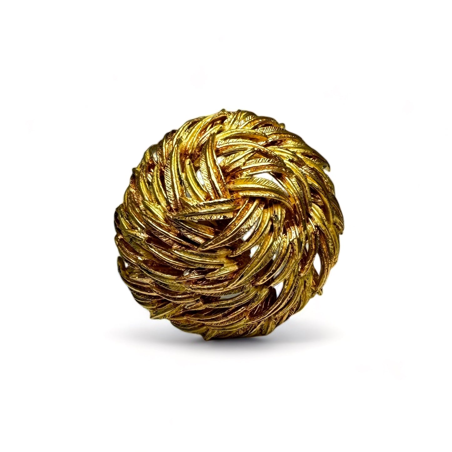 HERMÈS Broche vintage en or jaune.