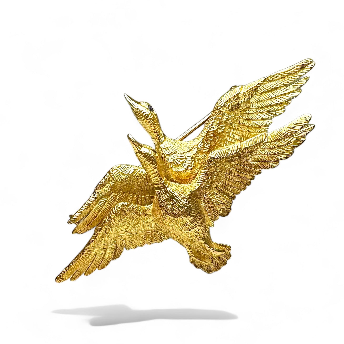 HERMÈS par GEORGES LENFANT Broche « Canards »