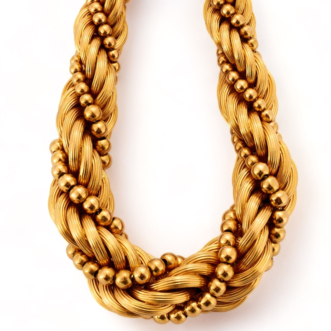 Collier torsadé en or jaune