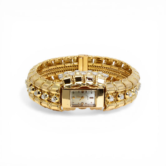 LACLOCHE Bracelet - Montre en or jaune et diamants
