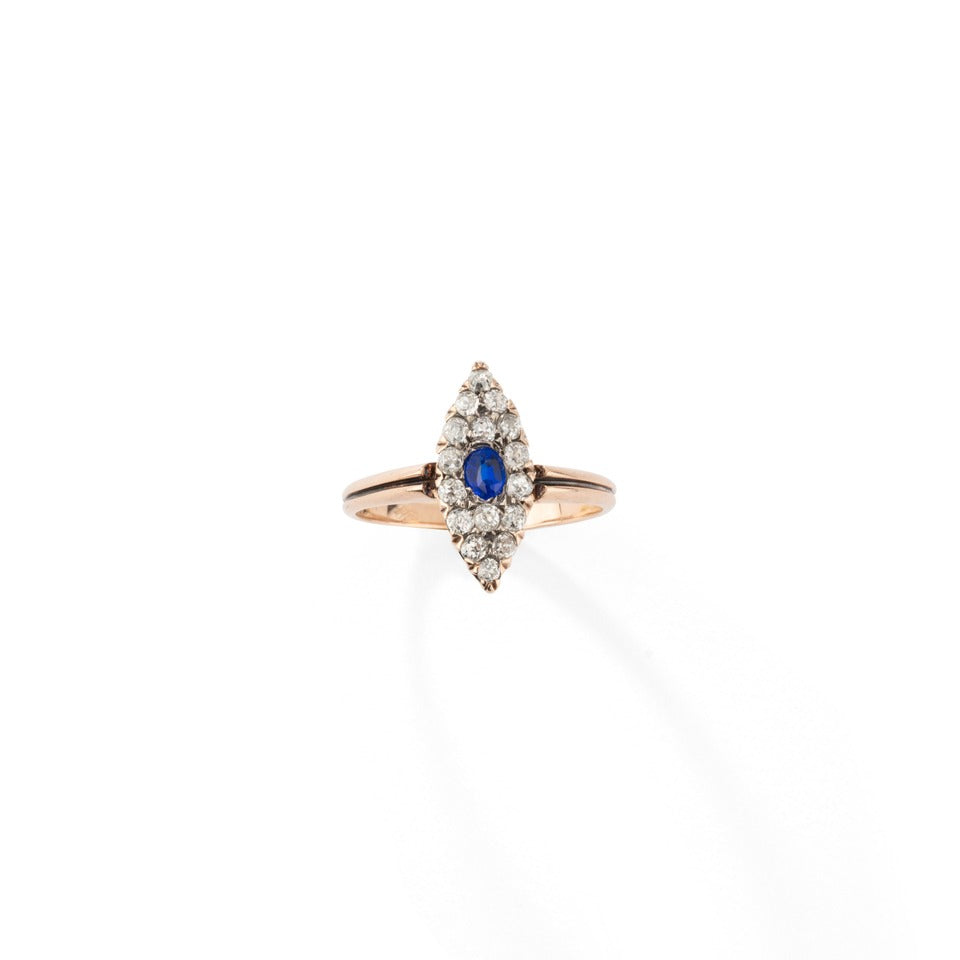 Bague marquise. Travail Russe, vers 1900