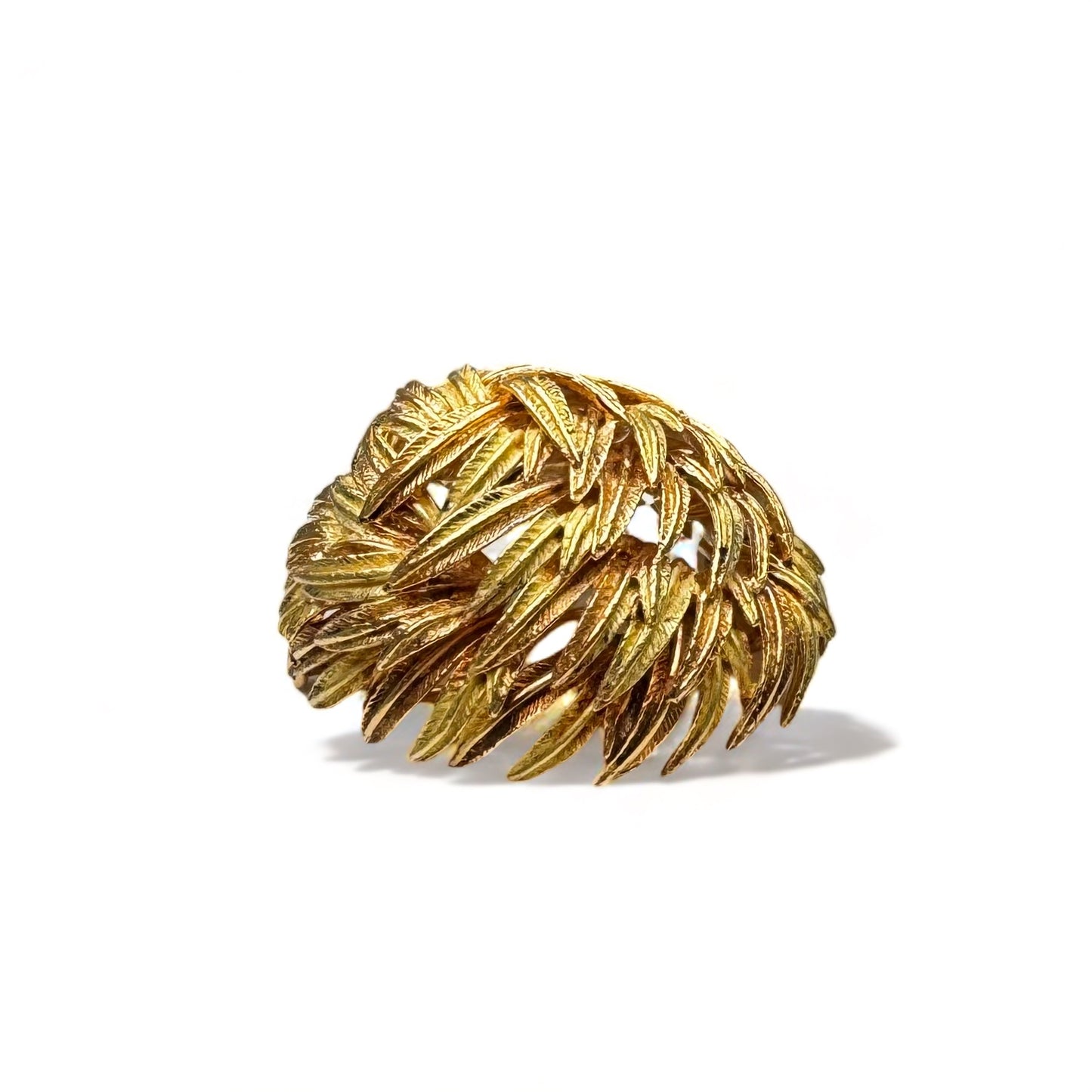 HERMÈS Broche vintage en or jaune.