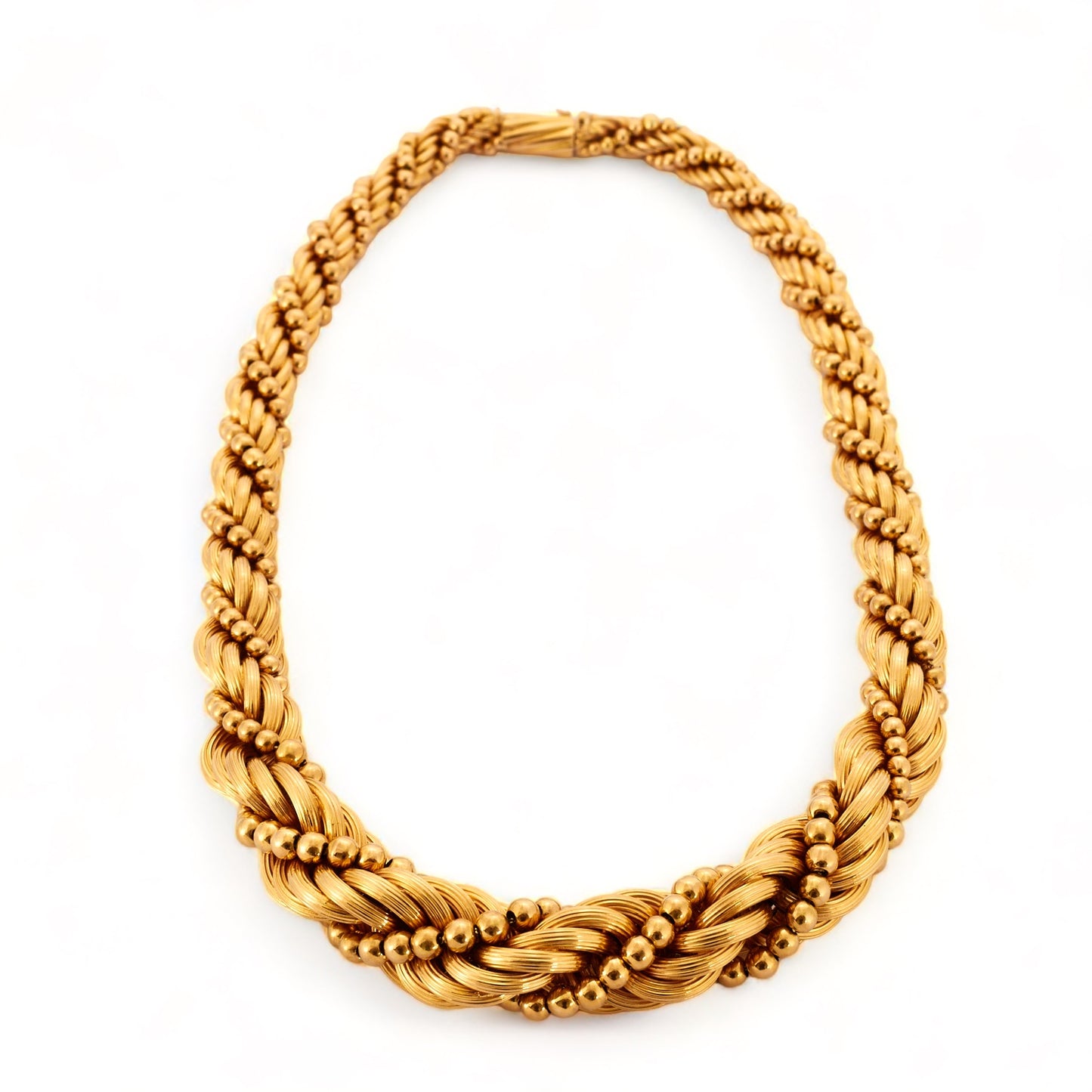 Collier torsadé en or jaune