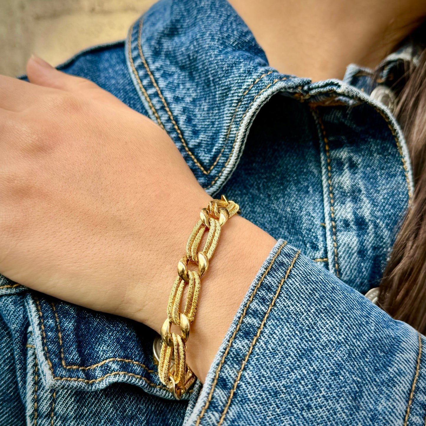 GEORGES LENFANT Rare bracelet en or jaune