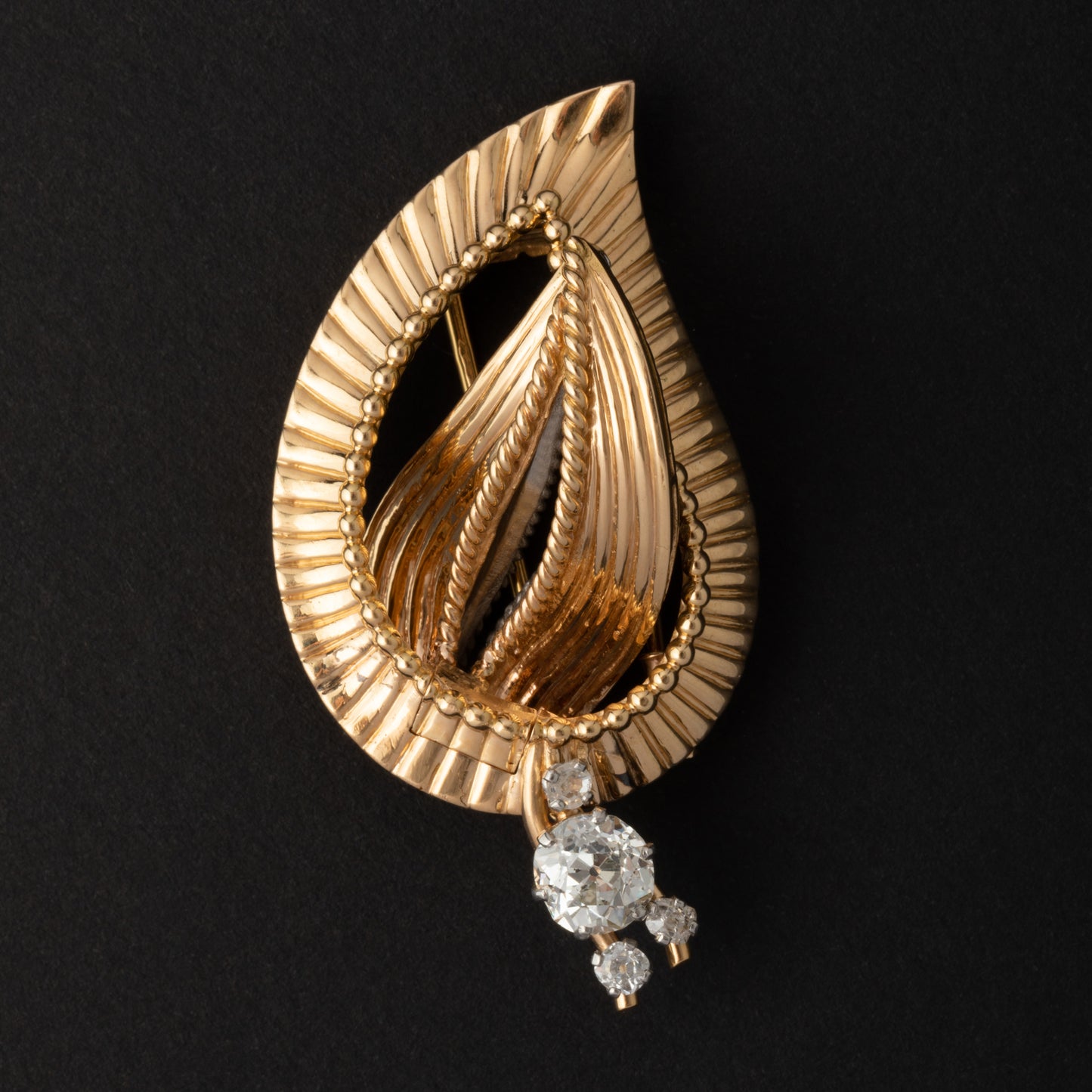 Broche Feuille