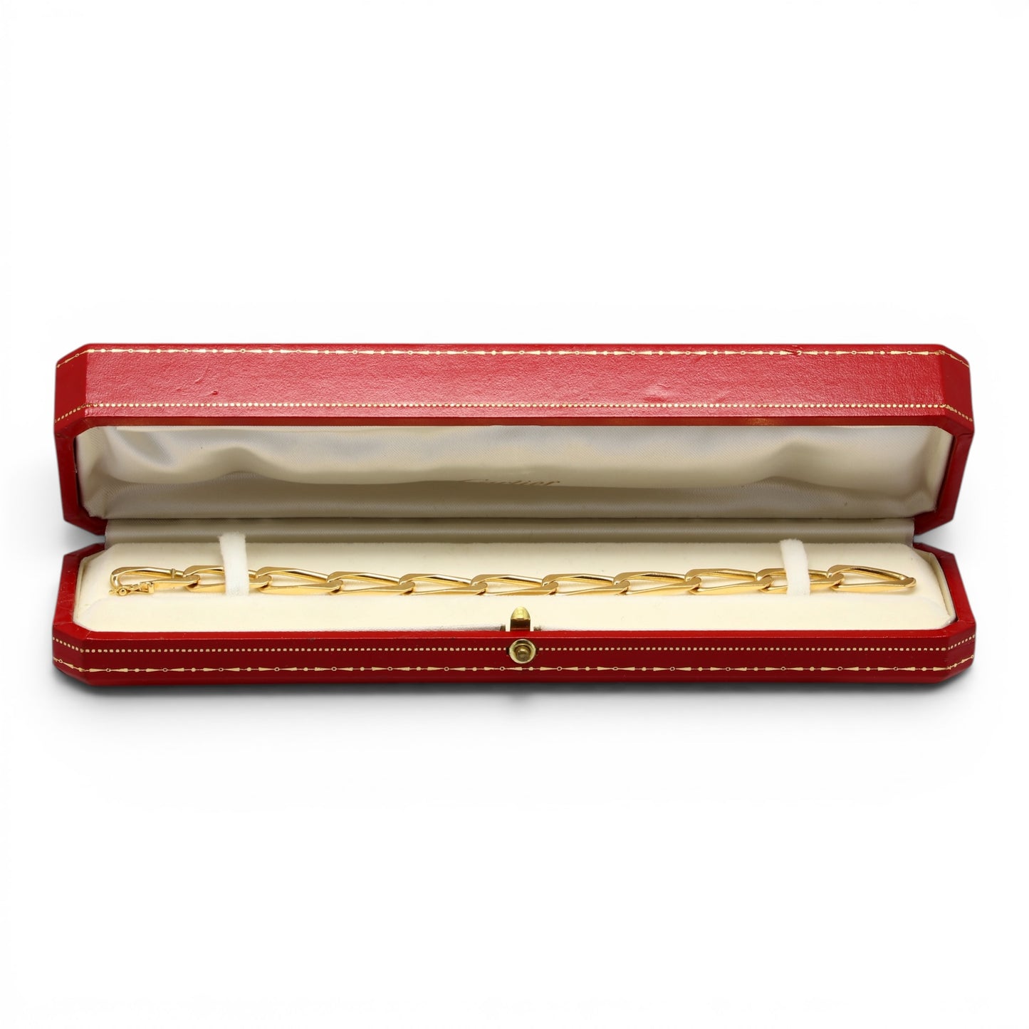CARTIER Bracelet gourmette en or jaune.
