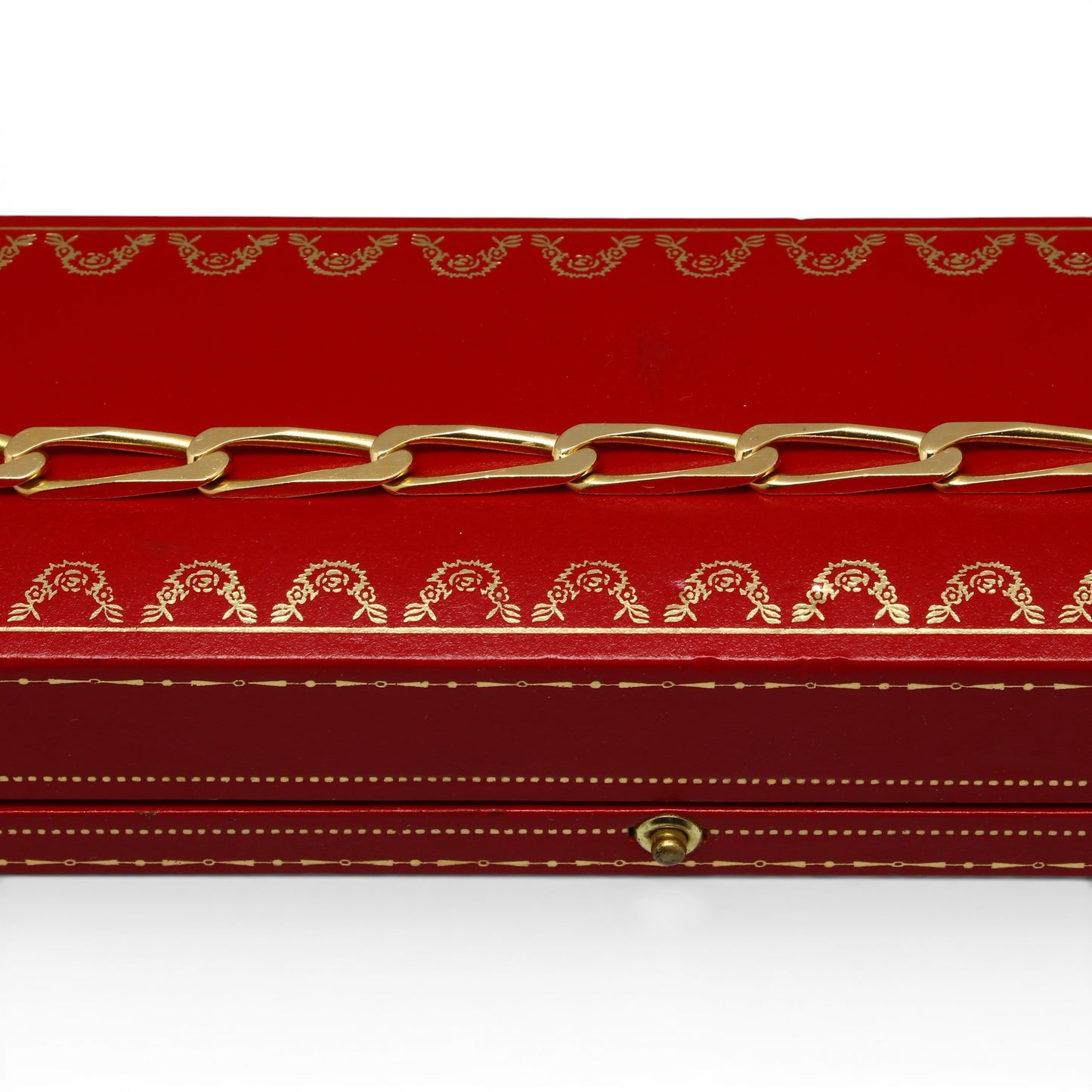 CARTIER Bracelet gourmette en or jaune.