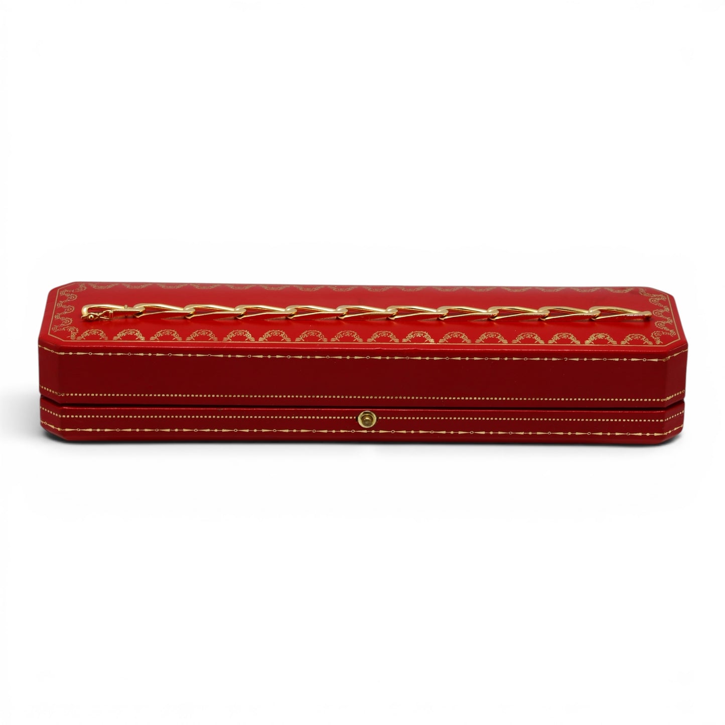CARTIER Bracelet gourmette en or jaune.