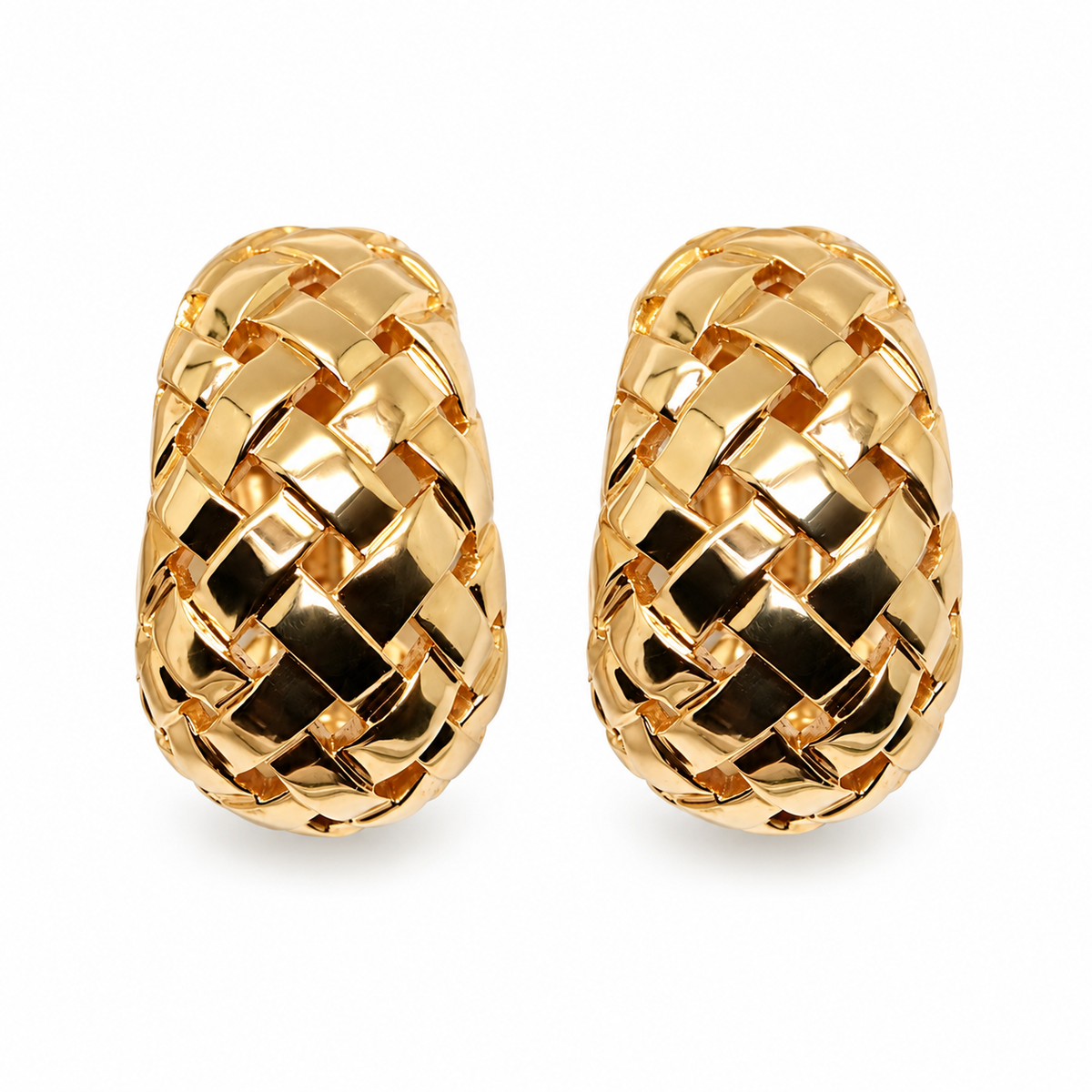 TIFFANY & CO Paire de boucle d’oreilles en or jaune 18k.