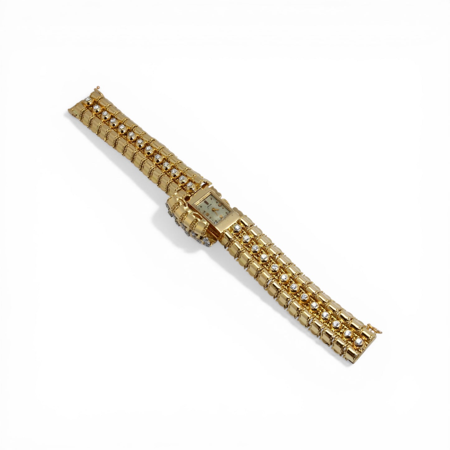 LACLOCHE Bracelet - Montre en or jaune et diamants