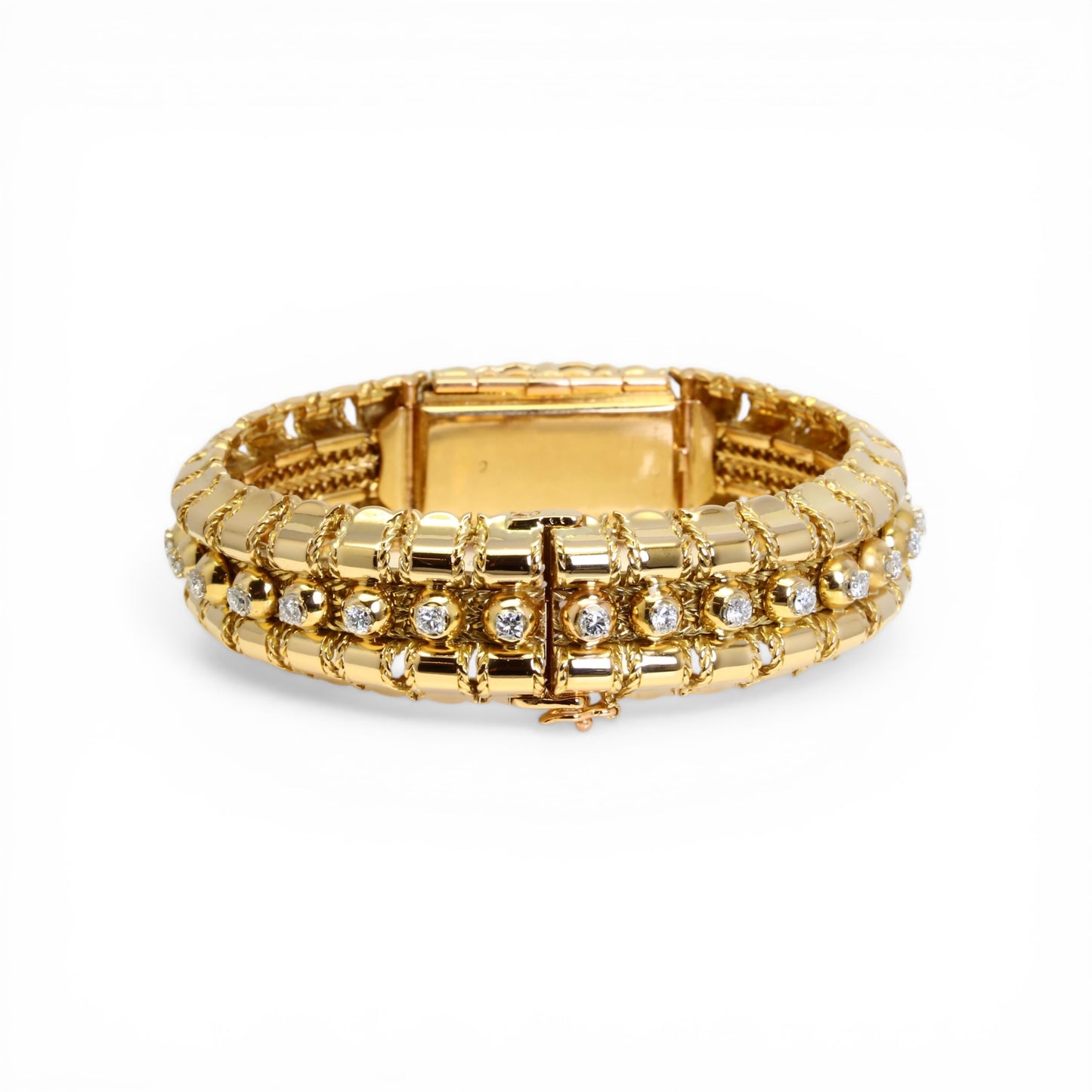 LACLOCHE Bracelet - Montre en or jaune et diamants