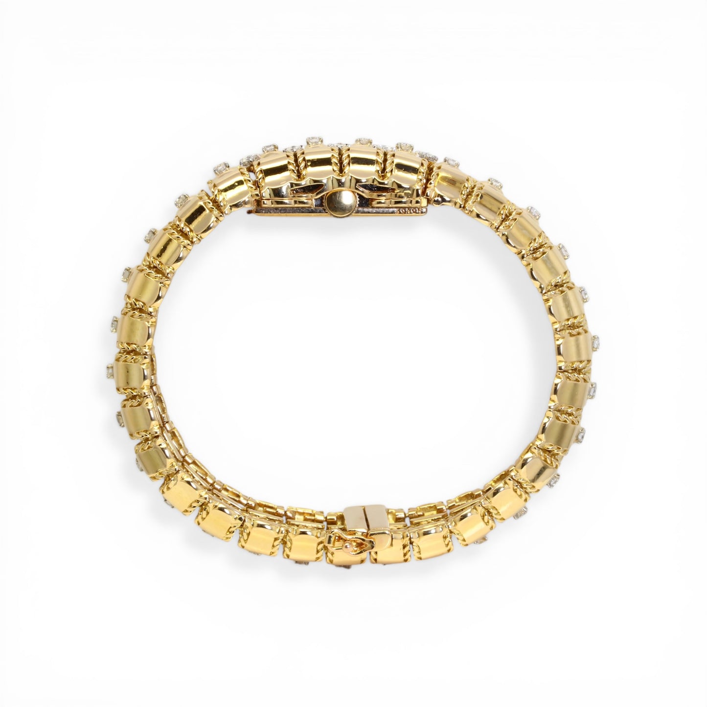 LACLOCHE Bracelet - Montre en or jaune et diamants
