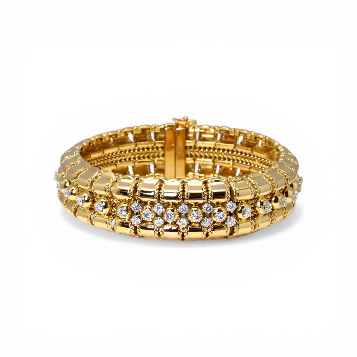 LACLOCHE Bracelet - Montre en or jaune et diamants