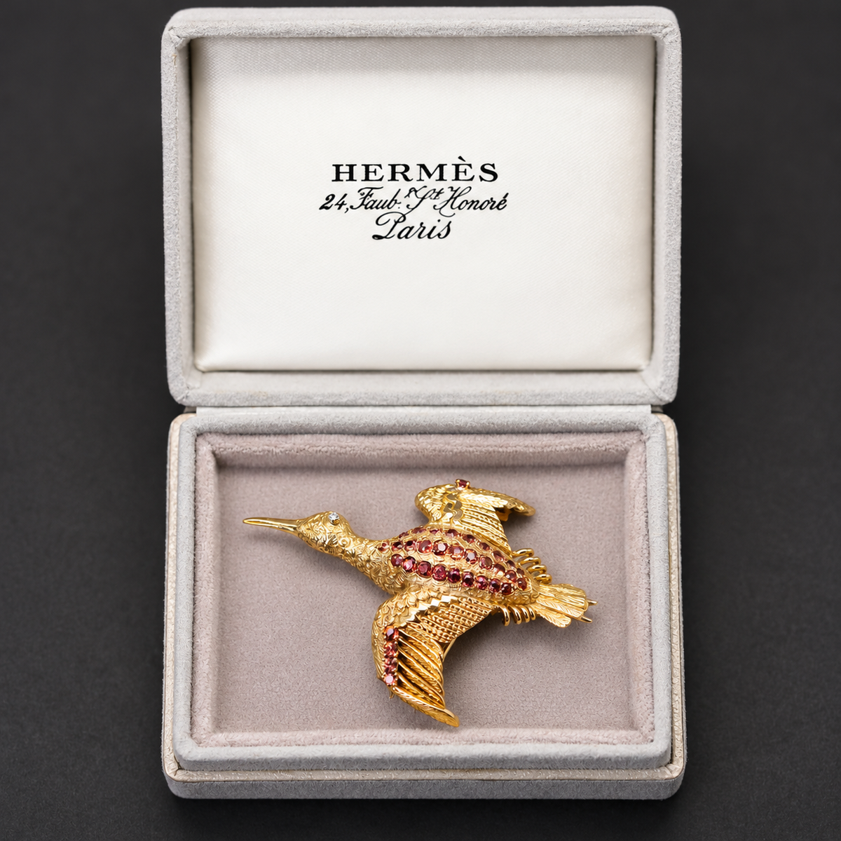 HERMÈS Broche oiseaux