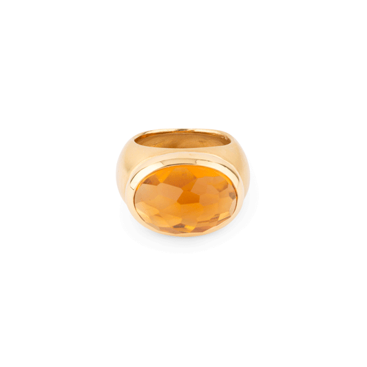 POMELLATO - Bague Iceberg en or rose et citrine